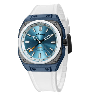 Infantry Automatic Movement Men's Watch - Blue, White waterproof MOD42-GMT-ICE-02