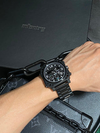 infantry revolution analog digital watch waterproof FS-011-BLK-BS