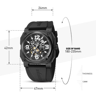 infantry revolution skeleton mechanical watch waterproof REVO-SKL-03-V2-05