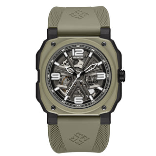 infantry skeleton mechanical watch REVO47-SKL01-GN-01