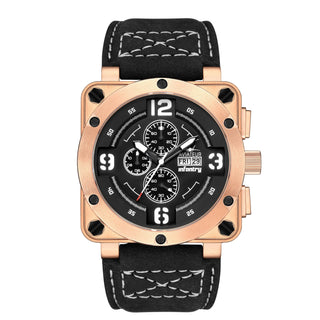 Infantry_Miyota 0S00 Quartz Men's Watch - Gold, Black_waterproof AVR-003-CHR-02