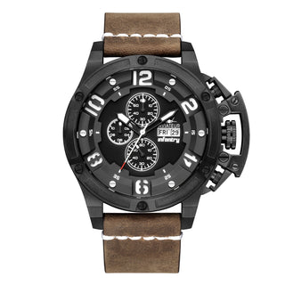 Infantry_Miyota_0S00_Quartz_Men_s_Watch_waterproof AVR-002-CHR-03_Leather