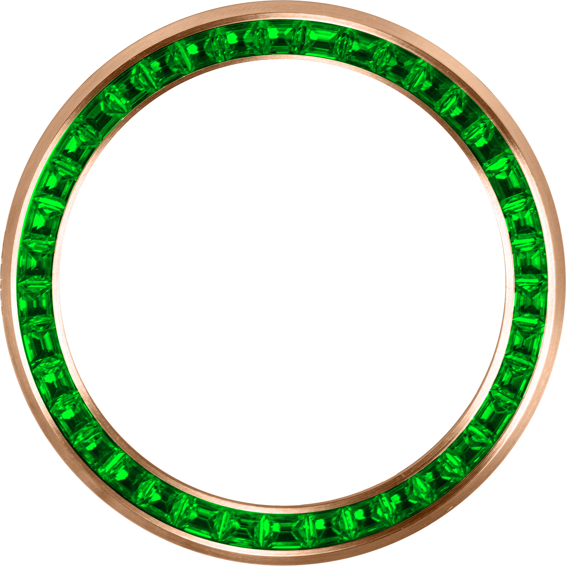 MOD 44 watch ring - GREEN GEMSTONE/ GOLD RING