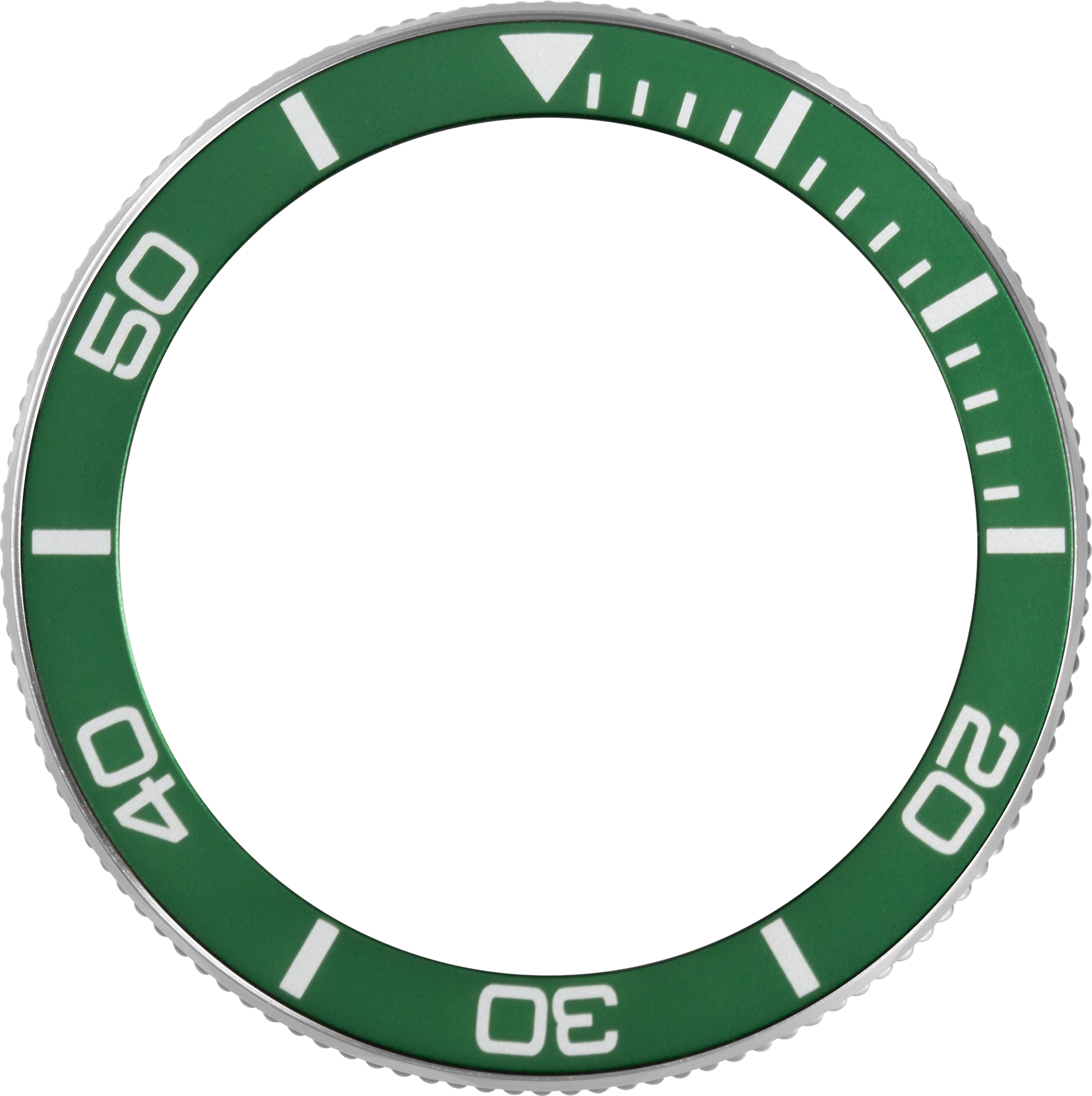 MOD 44 watch ring - DIVER SILVER/ GREEN RING