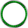 Bague en argent et pierre précieuse verte