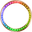 Rainbow Gemstone / Gold Bezel