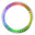 Rainbow Gemstone / Silver Bezel