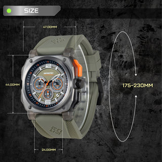 Revolution AeroChron aviation watch size REVO47-CHR01