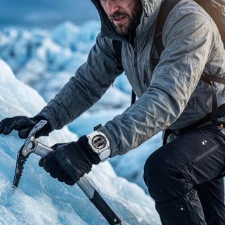 Square pilot instrument dual time watch Infantry Revolution white REVO47-AD01-WH