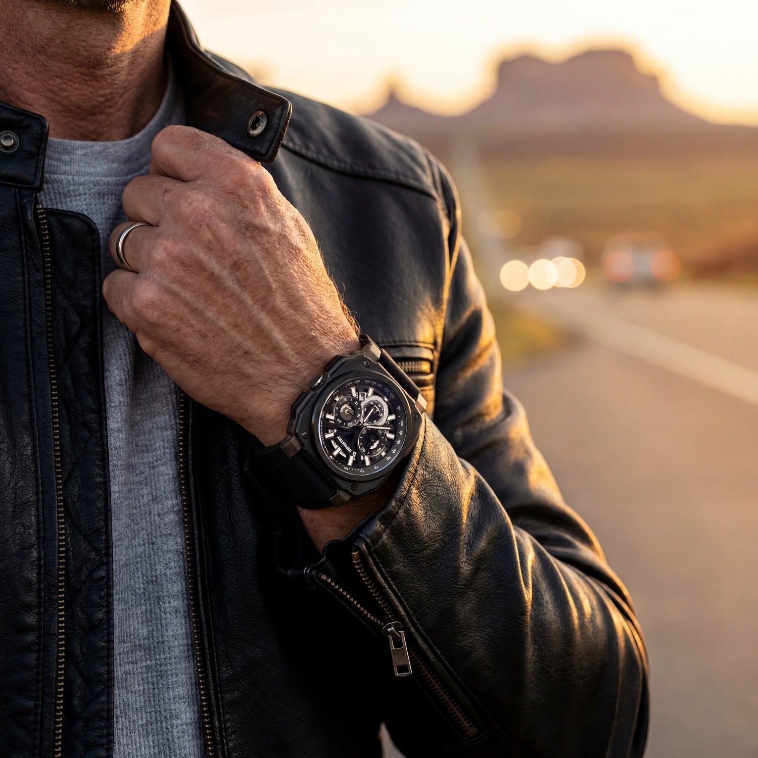 Square Aviation Chronograph Watch - Affordable Pilot Style | Infantry®