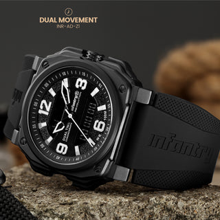 infantry analog digital dual time military watch REVO-AD-03-6