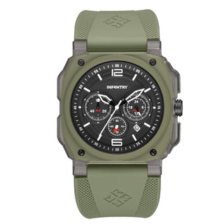 infantry chronograph military watch green REVO47-CHR01-GN-01