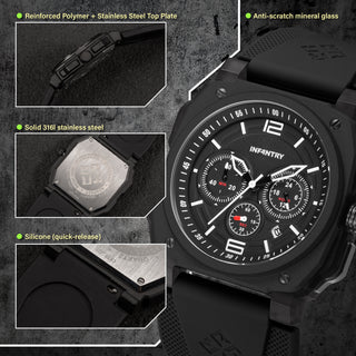 infantry chronograph military watch material REVO47-CHR01