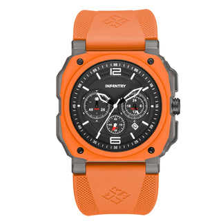 infantry chronograph military watch orange REVO47-CHR01-OR-01