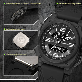 infantry dualtech pro analog digital military watch material REVO47-AD01