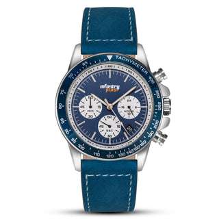 infantry plus chronograph racing watch blue INP-002-08