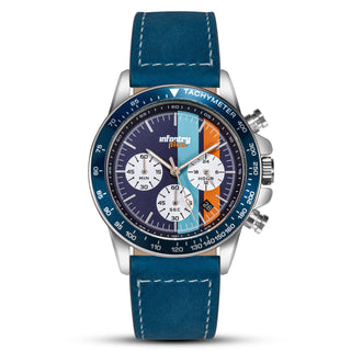 infantry plus chronograph racing watch blue INP-002-10