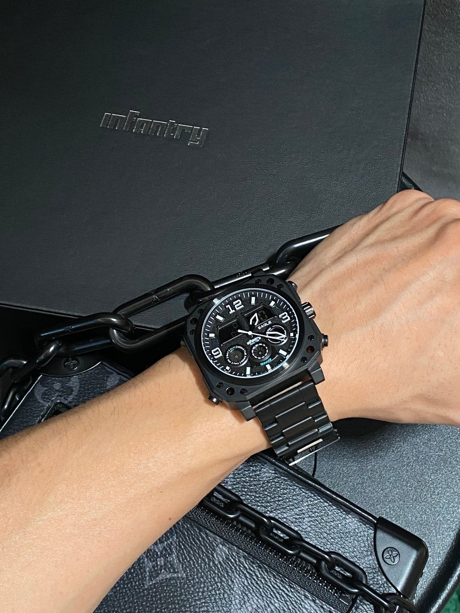 stahl gear watch Extra Large Face Mens Digital Watches Waterproof