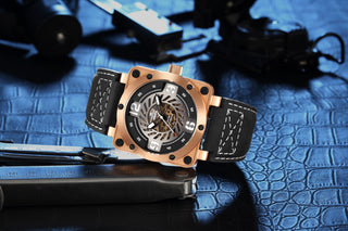 infantry skeleton automatic aviator watch AVR-003-SKL-02-01