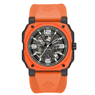 infantry skeleton mechanical watch orange REVO47-SKL01-OR-01
