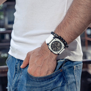infantry skeleton mechanical watch white REVO47-SKL01-WH-08