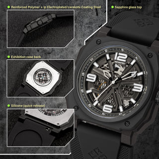 infantry skleleton mechanical watch material REVO47-SKL01