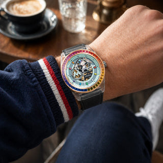infantry x monoply modular automation mechanical watch on wrist MOD44-MP-02-02