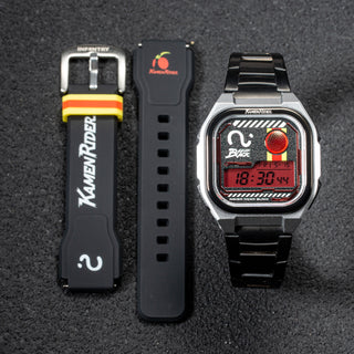 kamen rider digital watch black set extra strap INP-KR-03