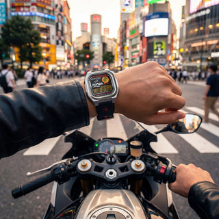 kamen rider digital watch on wrist INP-KR-LTE-05
