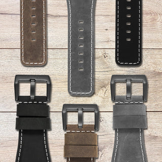 infantry leather watch strap 24mm IN-47-STP