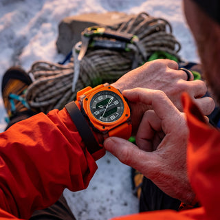 revolution DualTech Pro dual time military tactical watch orange REVO47-AD01-OR