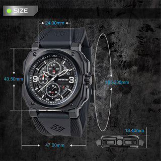 revolution chronomaster II military watch size REVO47-CHR02VD