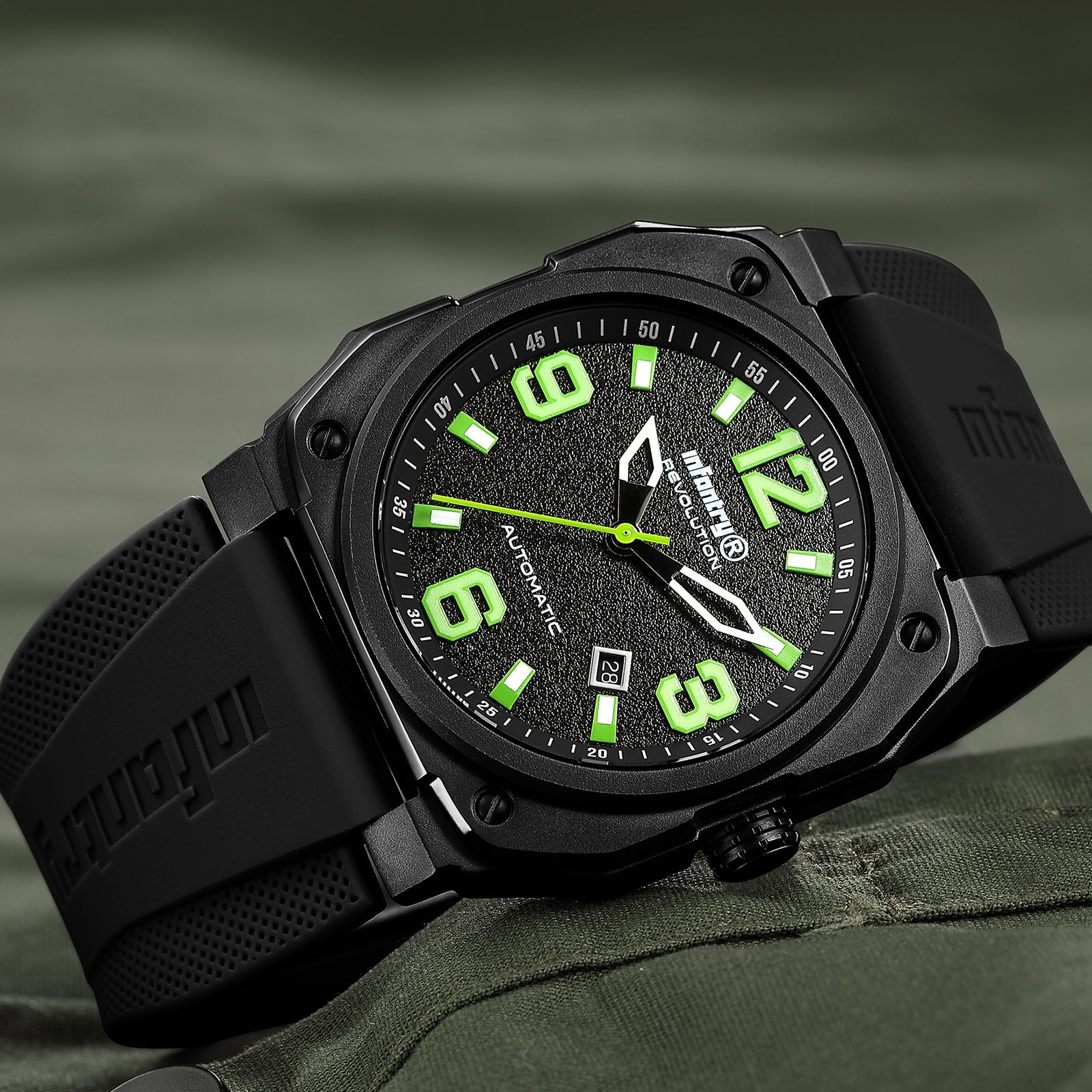 Automatic Tactical Pilot Watch - 47mm Glow in the Dark | Infantry®