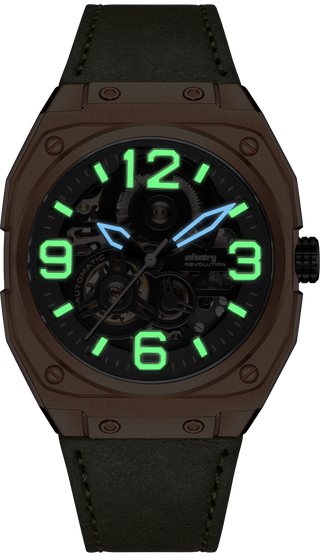 Infantry_Automatic_Movement_Men_s_Watch_-_Gold_Green_waterproof REVO-MOD-05-C-05