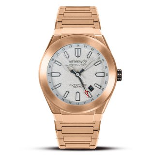 Infantry Jewels Automatic Movement Men's Watch - Gold waterproof REVO-MOD-44-07-C